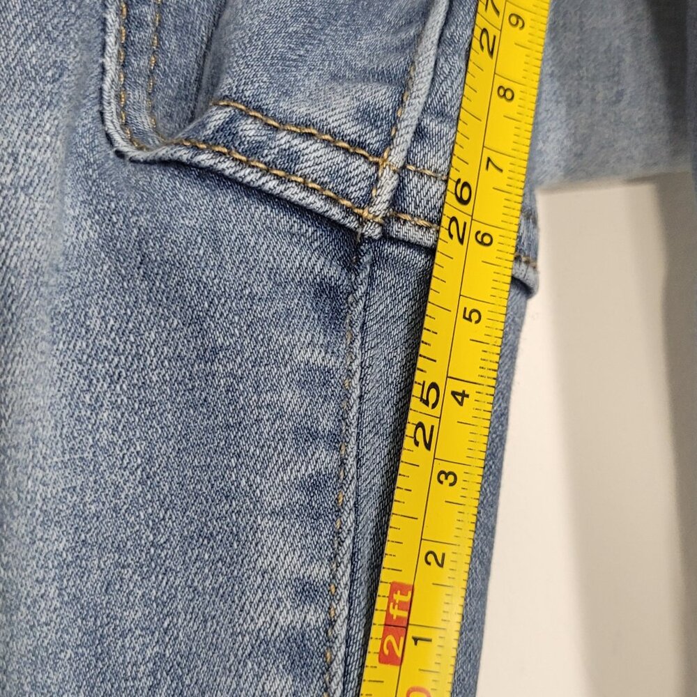 Buffalo David Bitton Blue Cotton Blend High-Rise Slim Fit Stretch Jean Size 10 - Picture 15 of 16